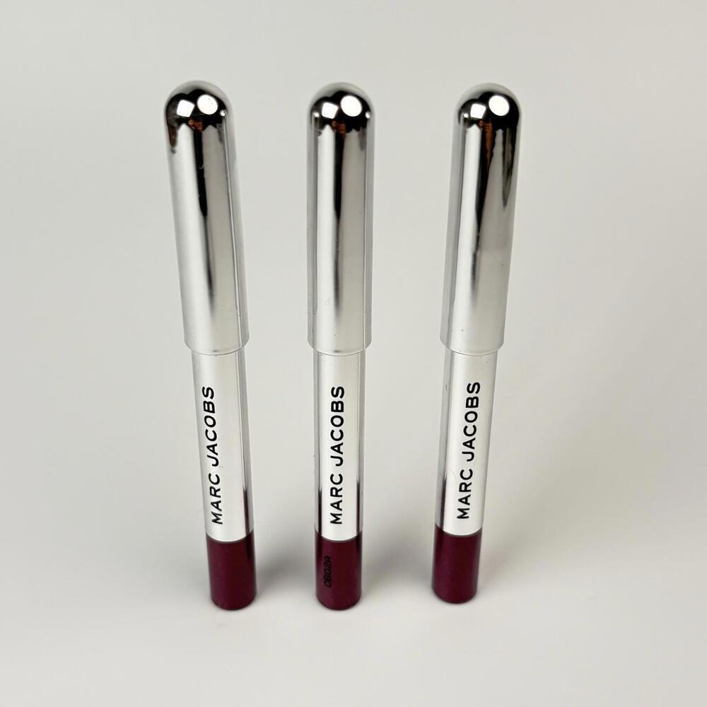 MARC JACOBS Set 3x Highliner Eyeliner Gel Eye Crayon Liner Cherry On Taupe